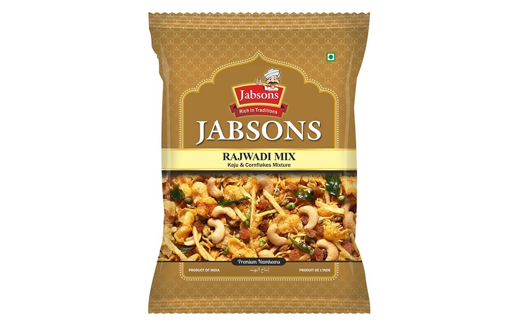 Jabsons Rajwadi Mix Kaju & Cornflakes Mixture   Pack  140 grams